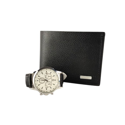RELOJ GENEVA BILLETERA NEGRA